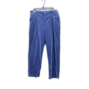 Crazy Horse Royal Blue Velour Velvet Pants Women 16 Straight Leg Whimsigoth Glam